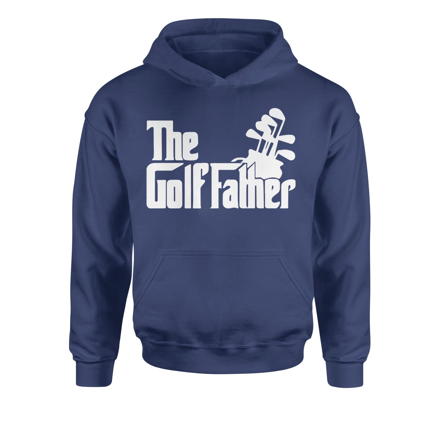 The Golf Father Golfing Dad  Youth-Sized Hoodie Navy Blue