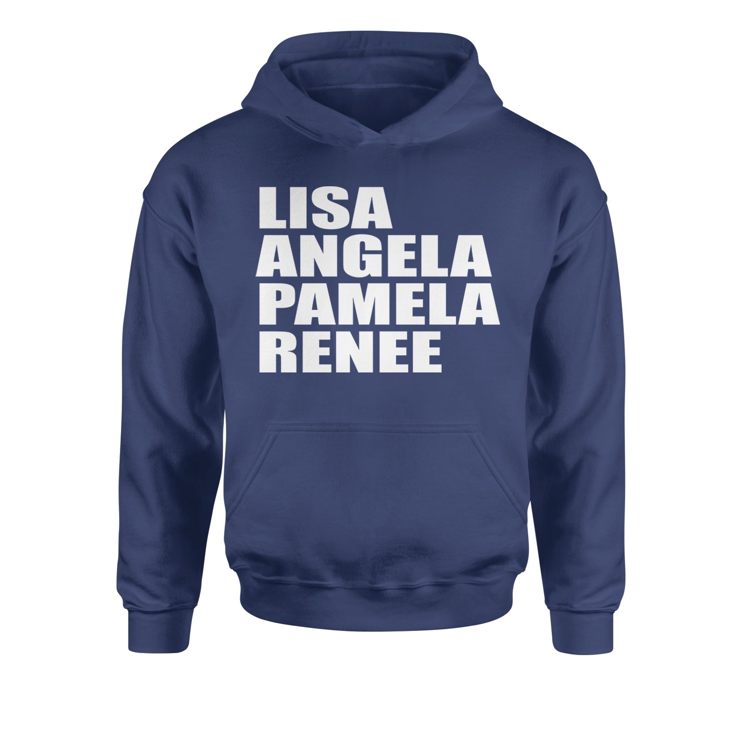 Lisa Angela Pamela Renee Around The Way Girl Youth-Sized Hoodie Navy Blue