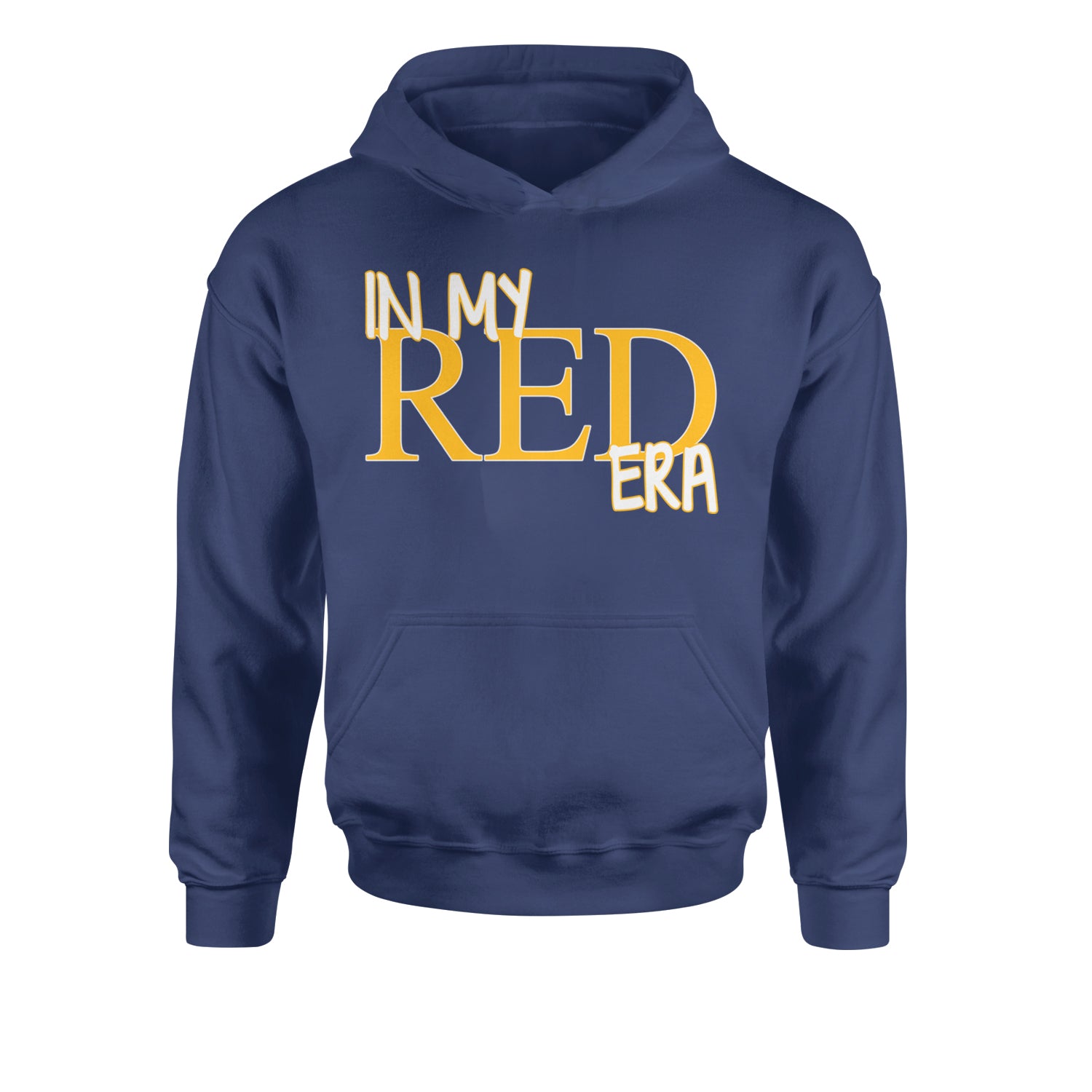 In My Red Era Kansas City Youth-Sized Hoodie Navy Blue