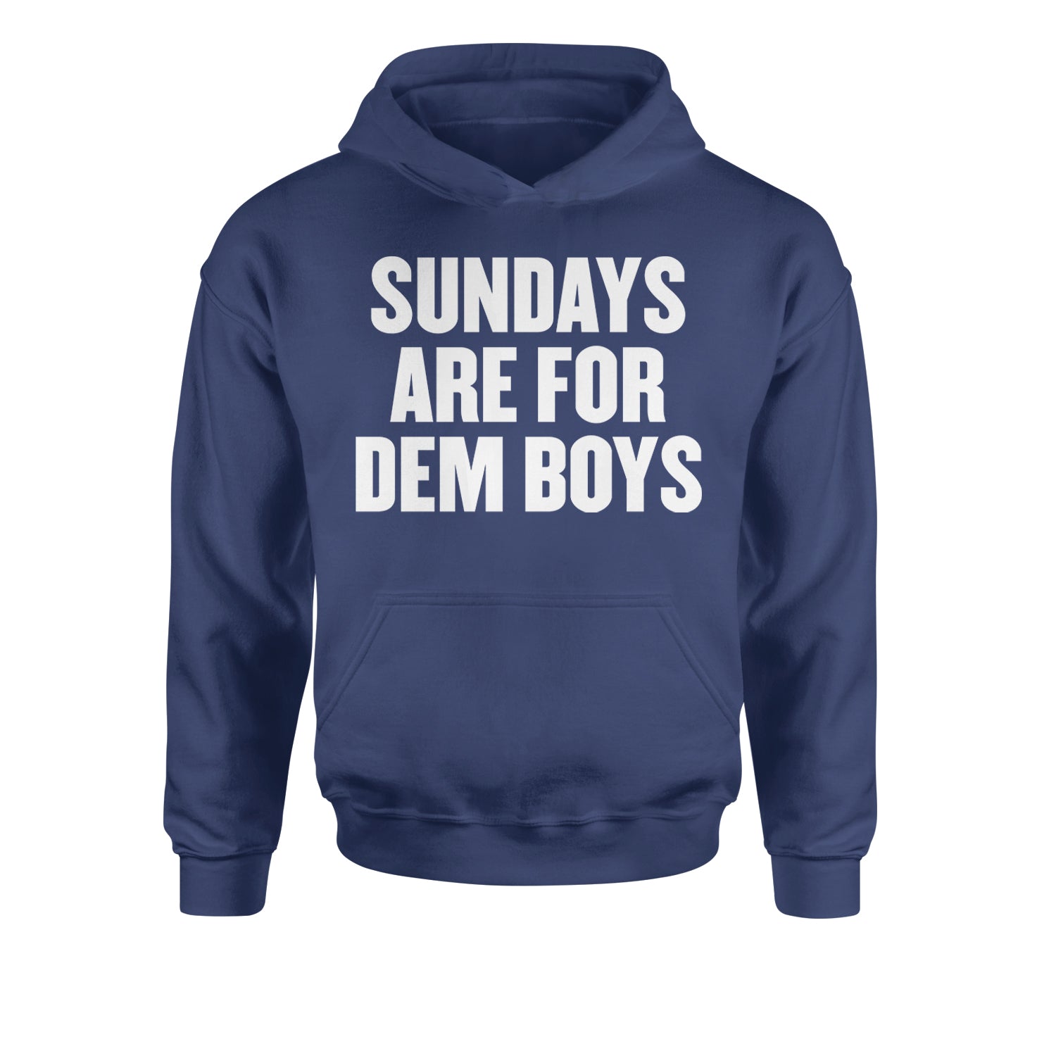 Sundays Are For Dem Boys Youth-Sized Hoodie Navy Blue