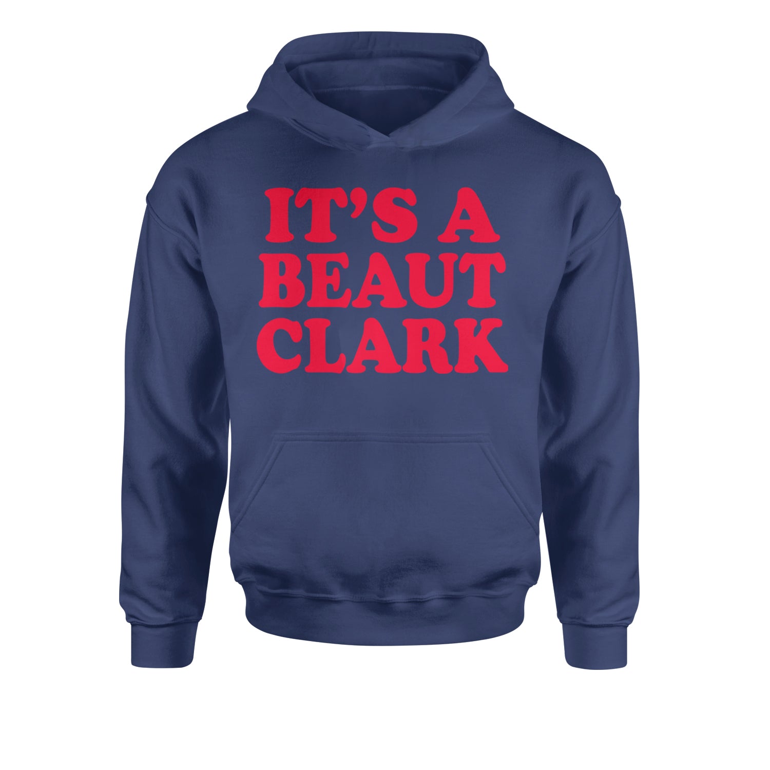 It's a Beaut Clark Festive ChristmasYouth-Sized Hoodie Navy Blue