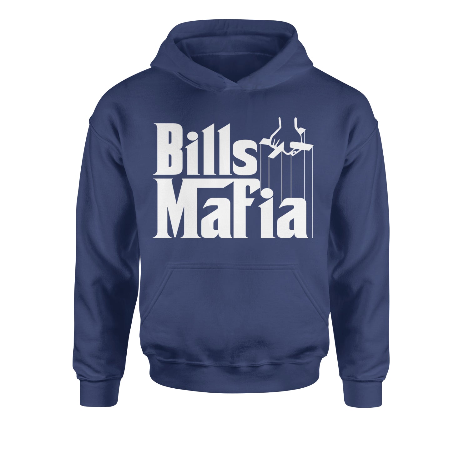 Mafia Bills Mafia Godfather Youth-Sized Hoodie Navy Blue