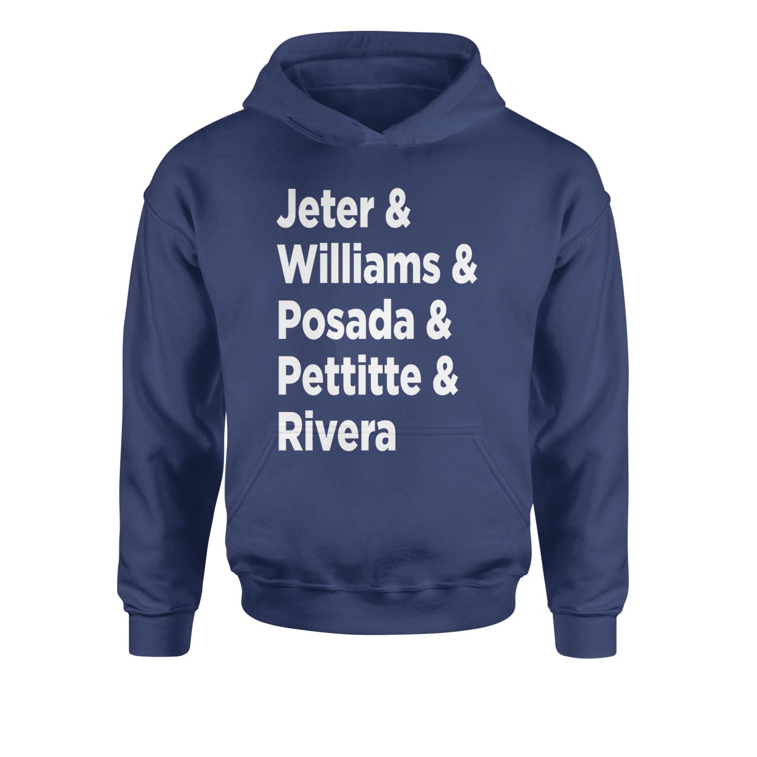 Jeter & Williams & Posada & Pettitte & Rivera Youth-Sized Hoodie Navy Blue