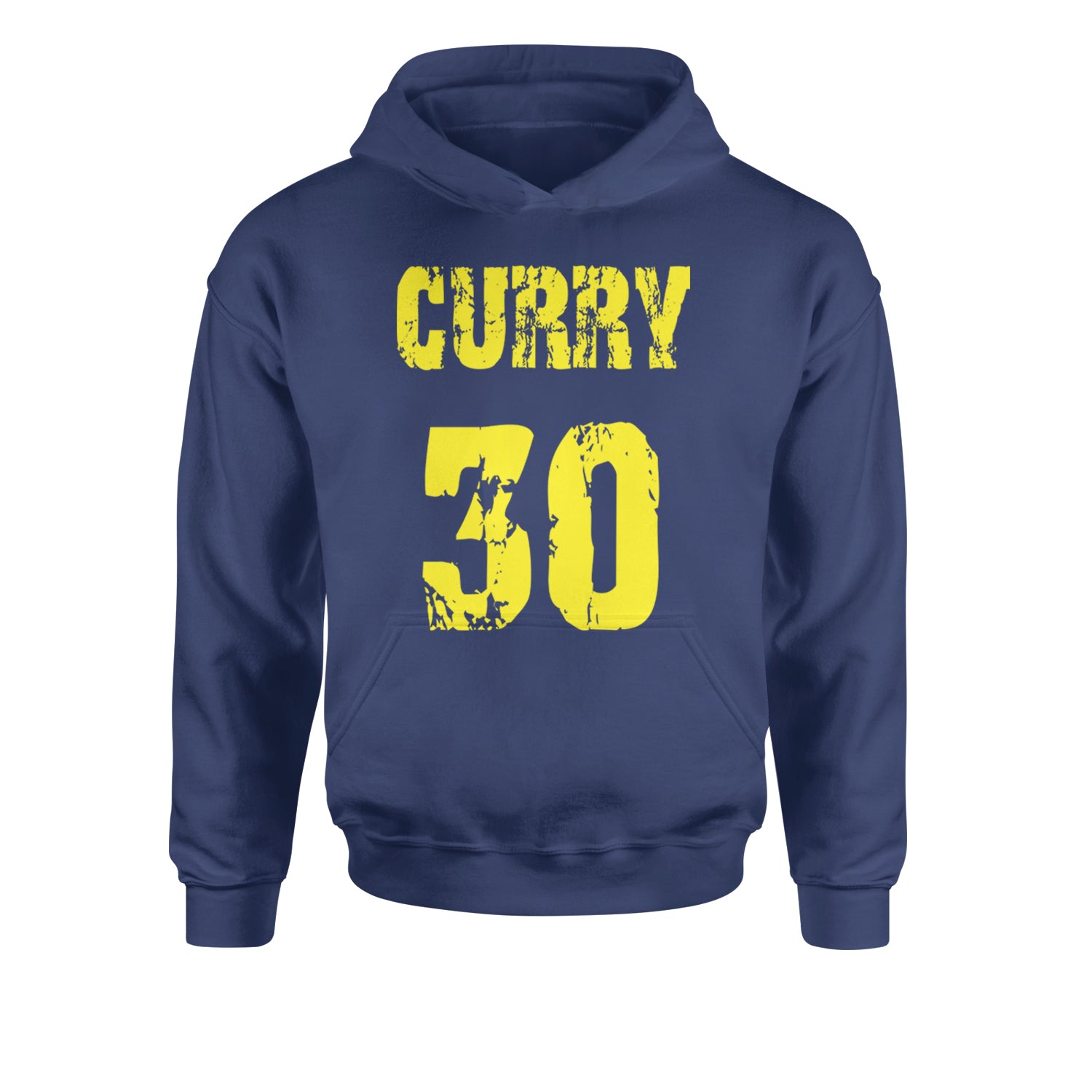 Curry #30 Youth-Sized Hoodie Navy Blue