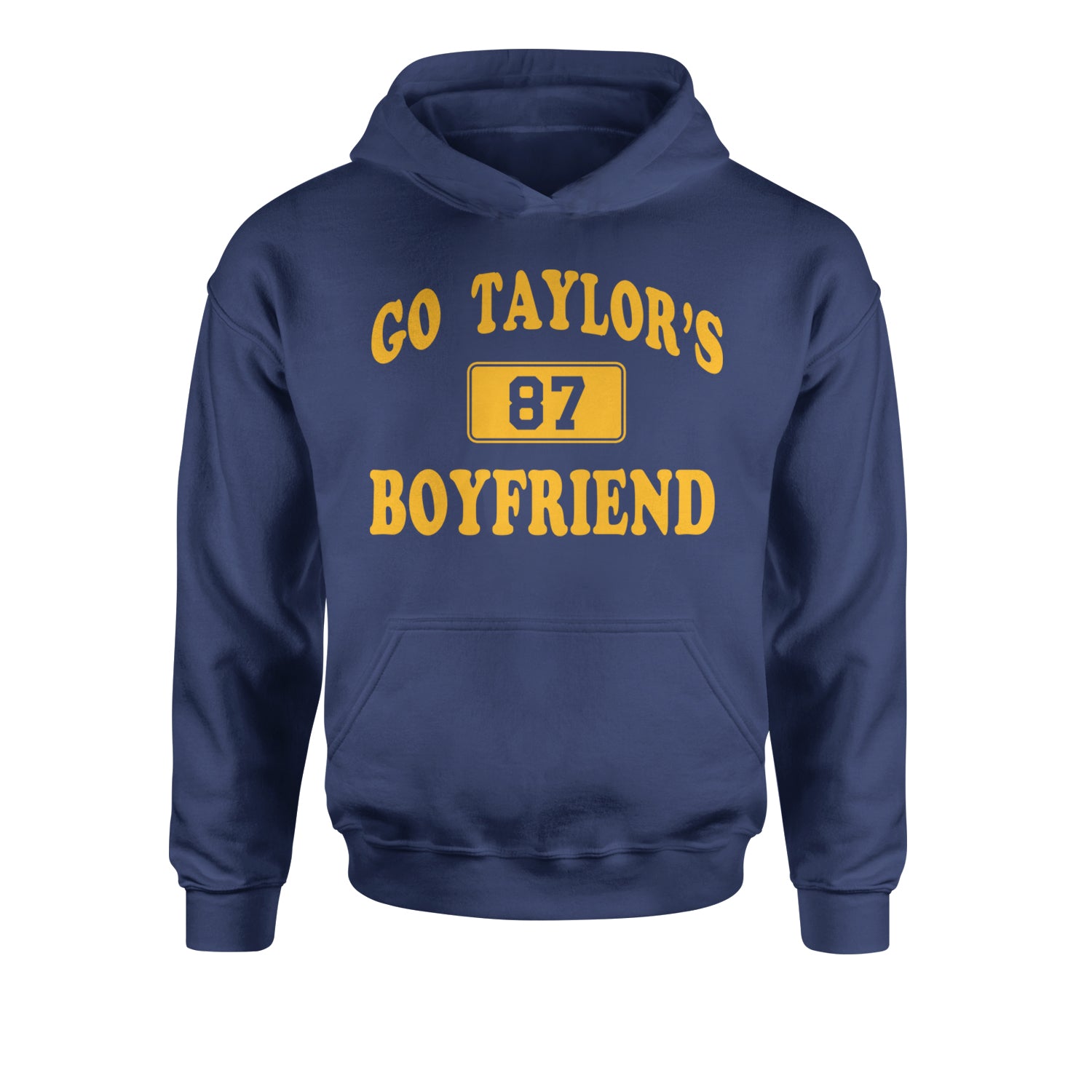 Go Taylor's Boyfriend Kansas City Youth-Sized Hoodie Navy Blue