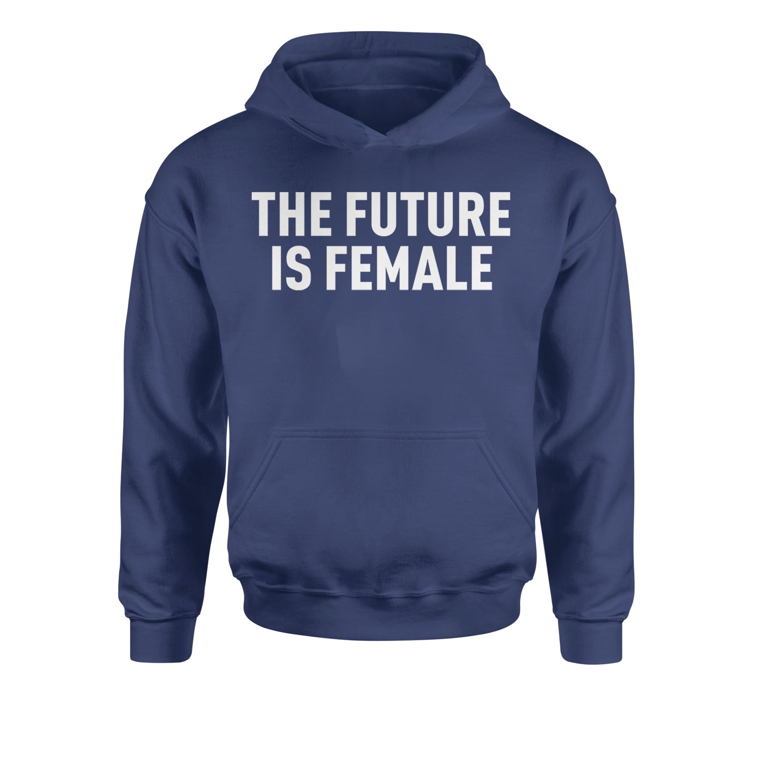 The Future Is Female Feminism  Youth-Sized Hoodie Navy Blue