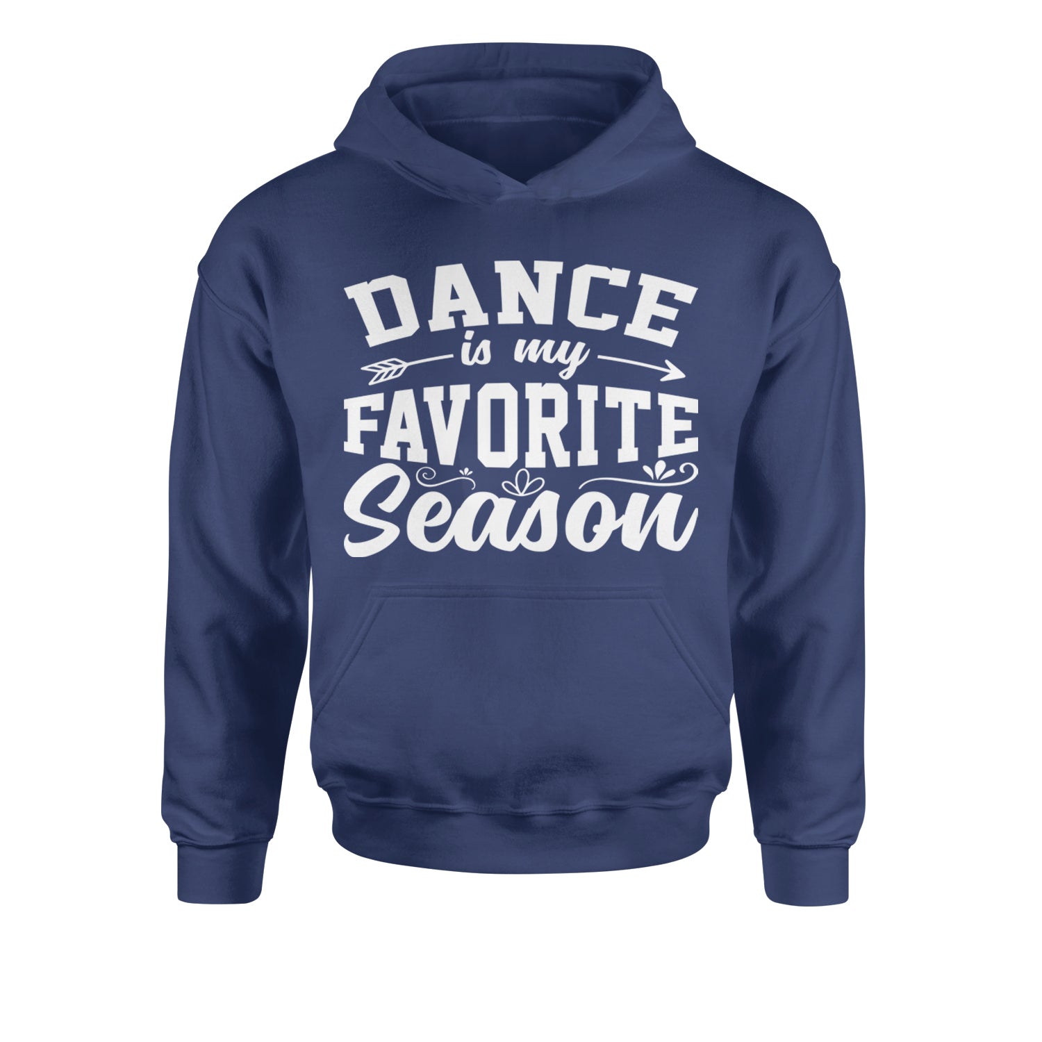 Dance Is My Favorite Season Youth-Sized Hoodie Navy Blue