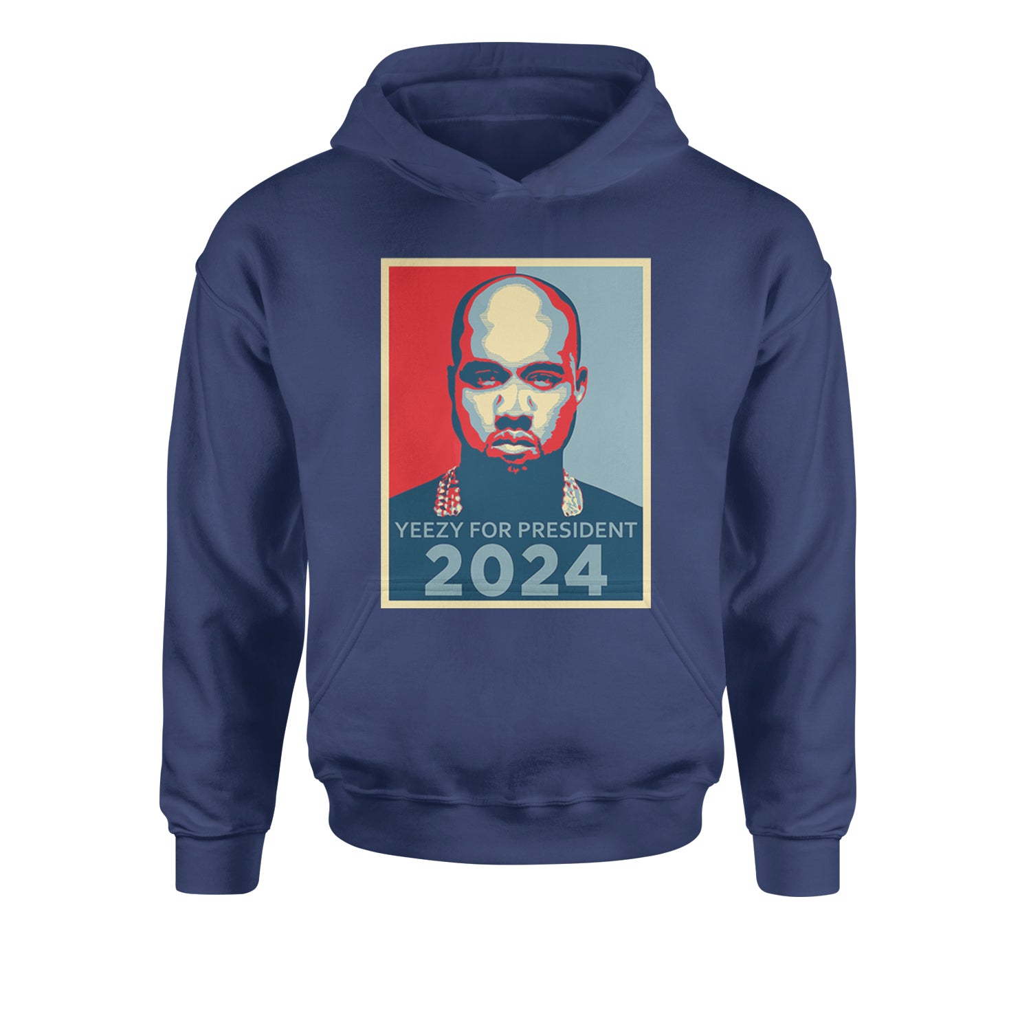 Yeezus For President Vote for Ye Youth-Sized Hoodie Navy Blue
