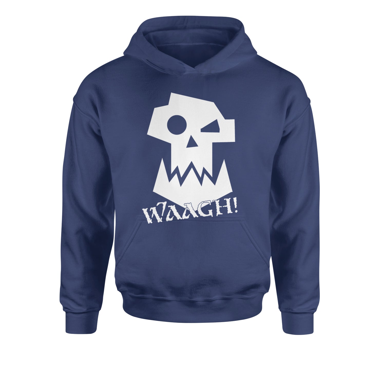 Ork Miniature Tabletop Wargaming Waagh Youth-Sized Hoodie Navy Blue