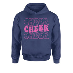 Cheer Cheer Cheer Youth-Sized Hoodie Navy Blue