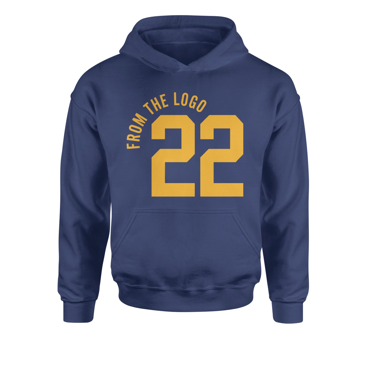 From The Logo #22 Basketball Youth-Sized Hoodie Navy Blue