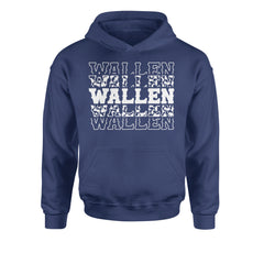 Wallen Country Music Western Youth-Sized Hoodie Navy Blue