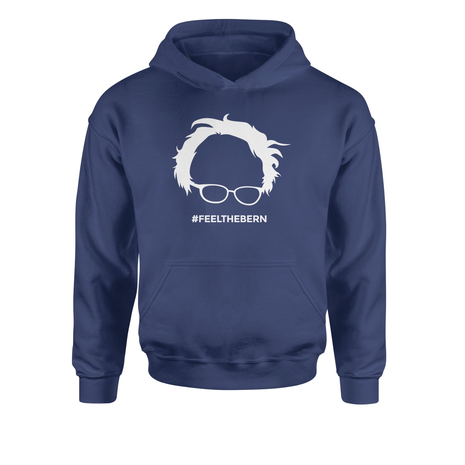 Feel The Bern - Bernie Sanders For President 2024 Youth-Sized Hoodie Navy Blue