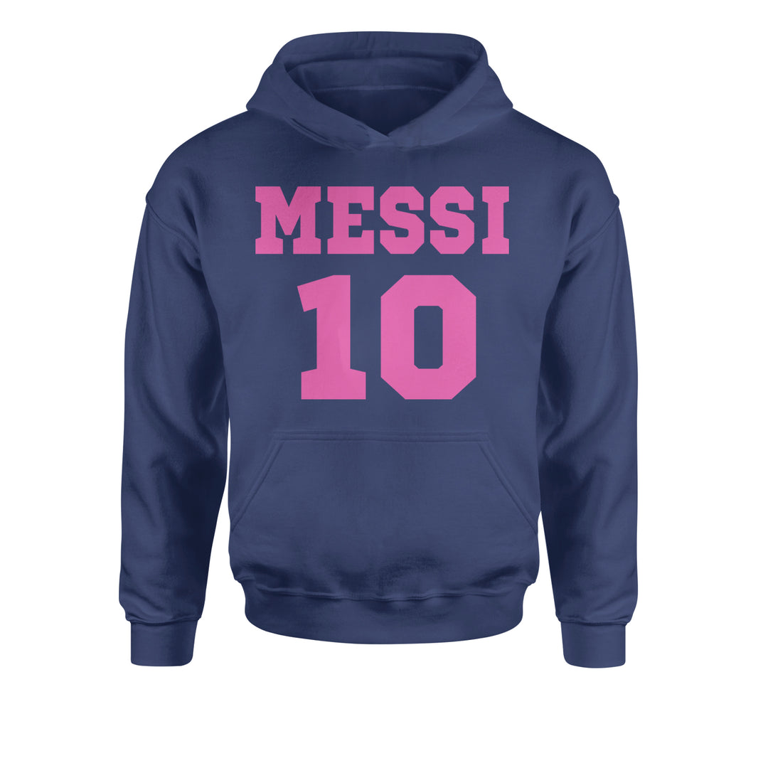 Messi World Soccer Futbol Messiami Youth-Sized Hoodie Navy Blue
