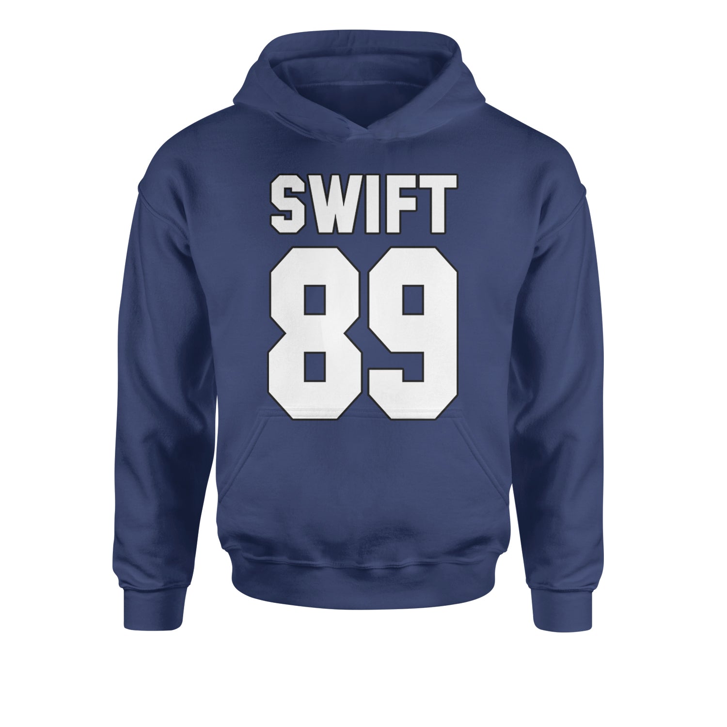 Swift 89 Birth Year Music Fan Era Poets Department Lover Youth-Sized Hoodie Navy Blue