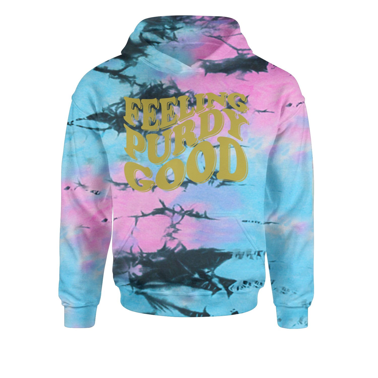 Feeling Purdy Good San Francisco Youth-Sized Hoodie Tie-Dye Pacific