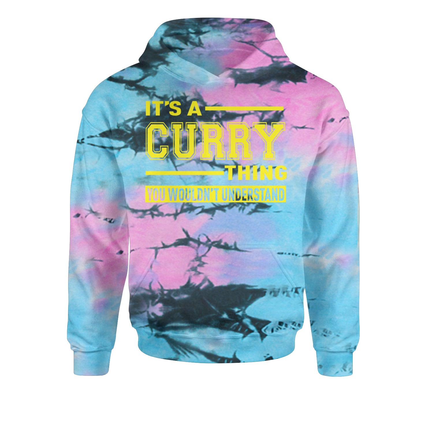 It's A Curry Thing, You Wouldn't Understand Basketball Youth-Sized Hoodie Tie-Dye Pacific