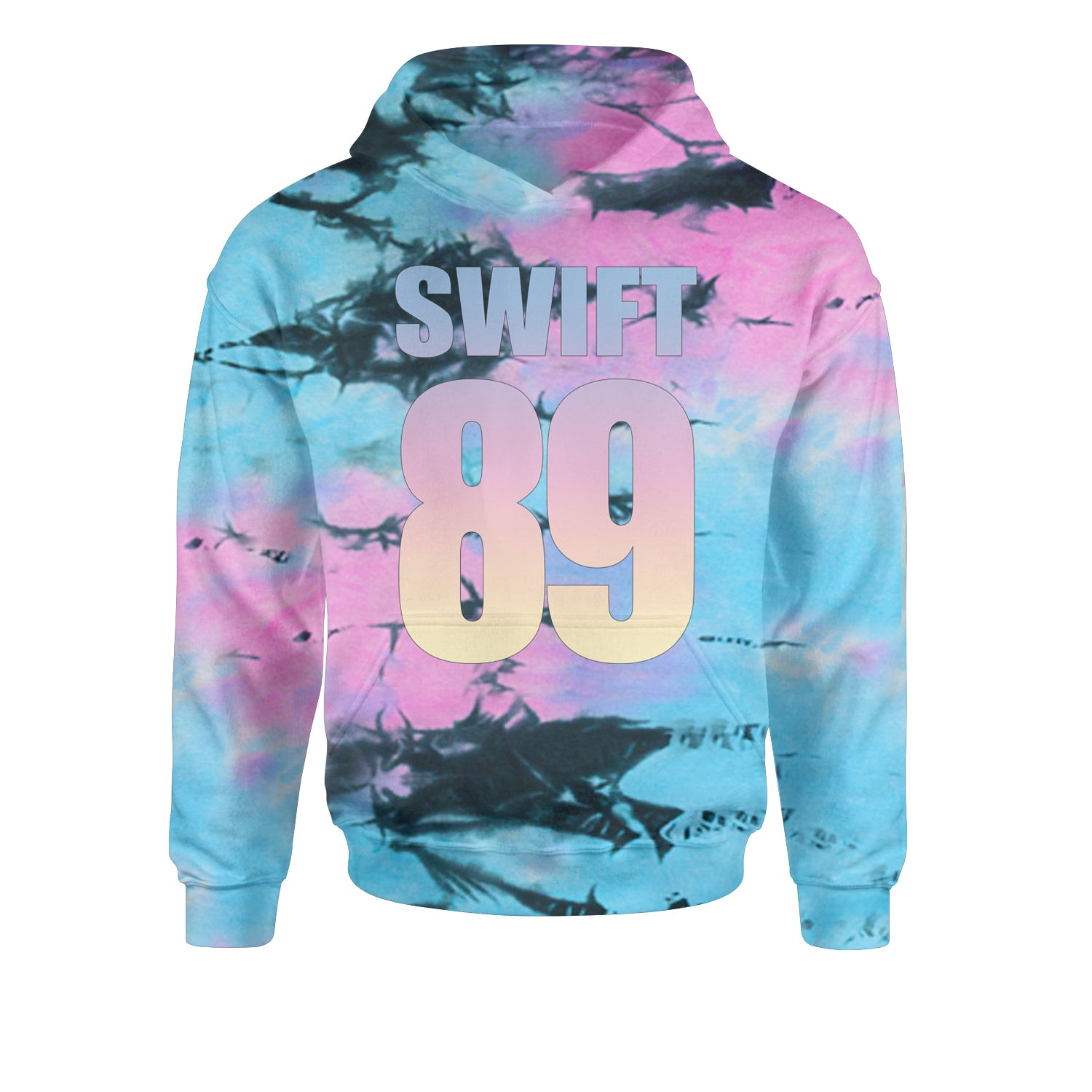 Lover Era Swift 89 Birth Year Music Fan TTPD Youth-Sized Hoodie Tie-Dye Pacific