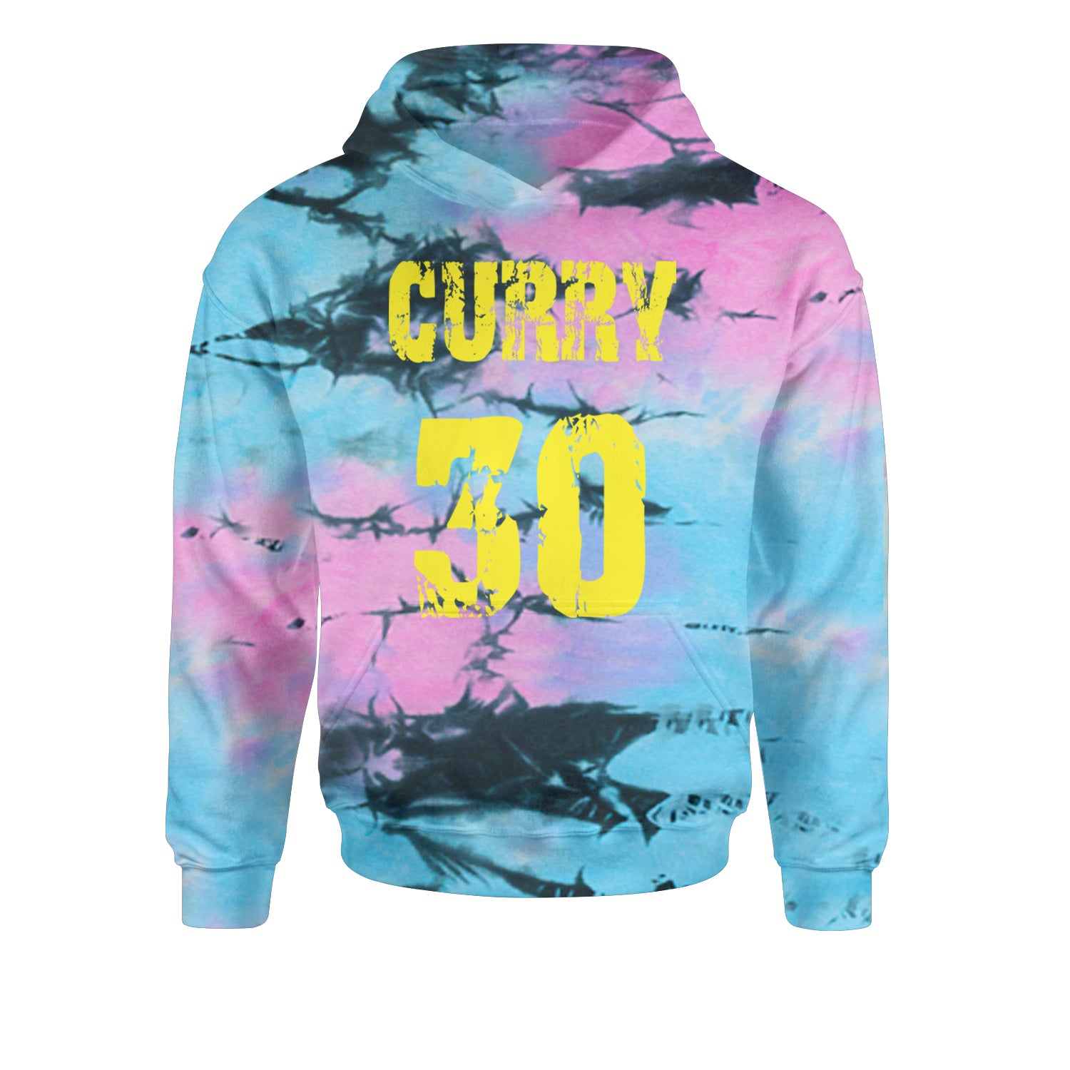 Curry #30 Youth-Sized Hoodie Tie-Dye Pacific