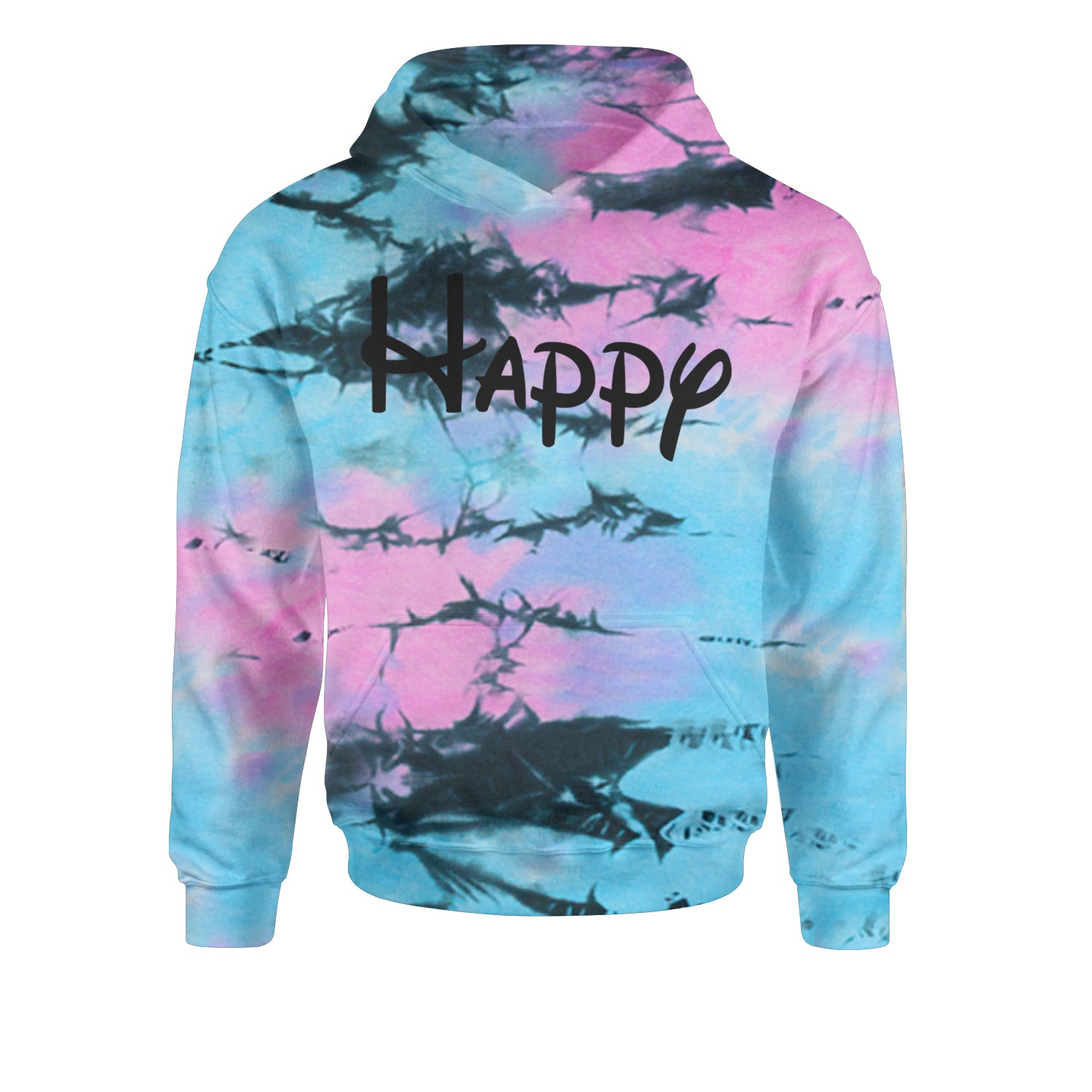 Happy - 7 Dwarfs Costume Youth-Sized Hoodie Tie-Dye Pacific