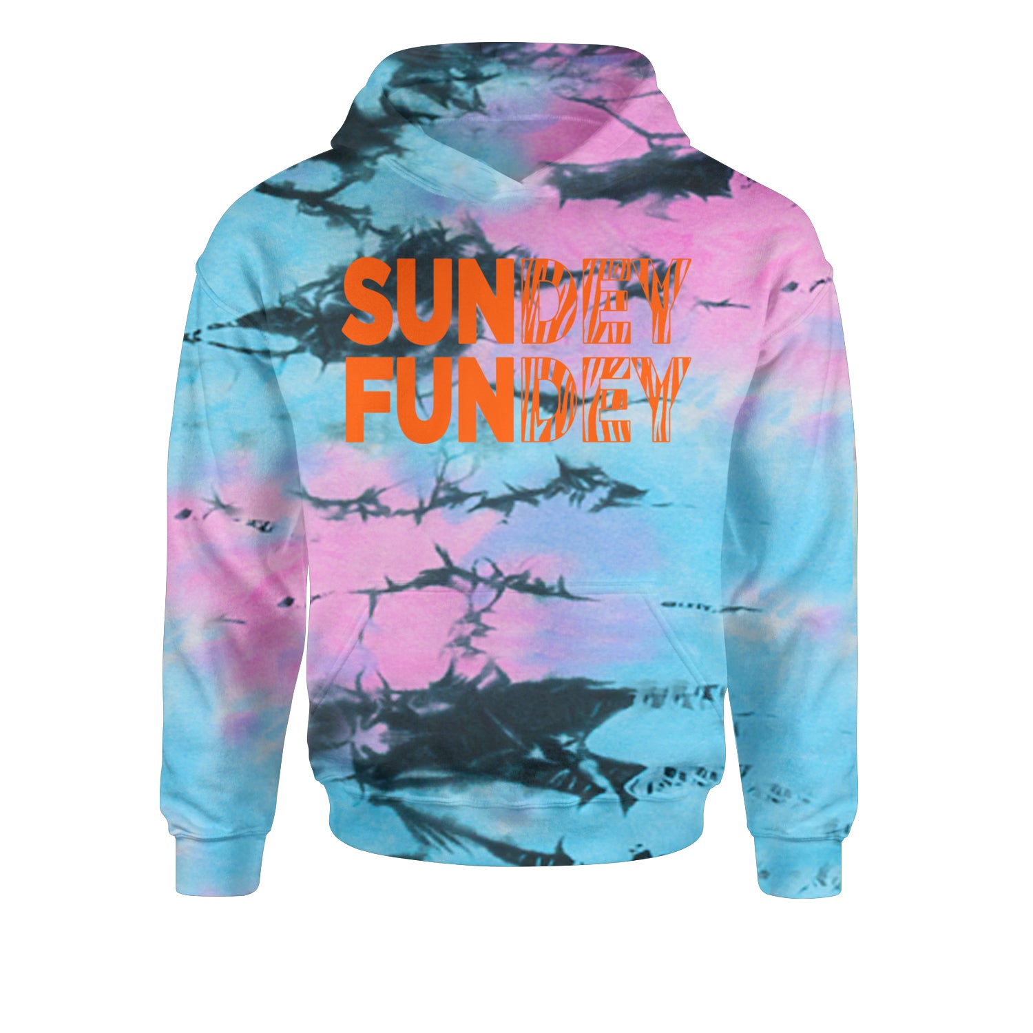 SunDEY FunDEY Sunday FundayYouth-Sized Hoodie Tie-Dye Pacific