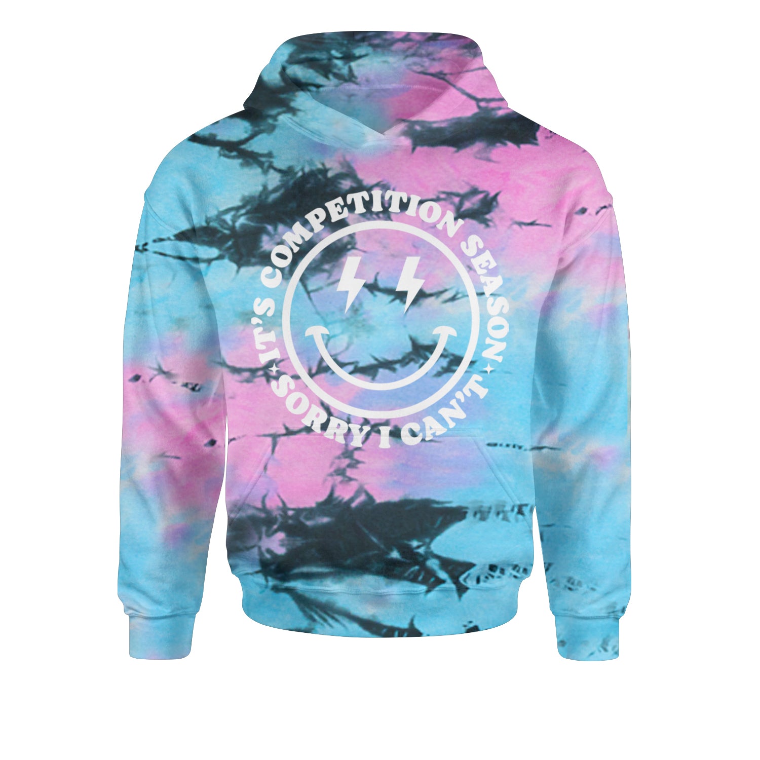 Sorry I Can't, It's Competition Season Youth-Sized Hoodie Tie-Dye Pacific