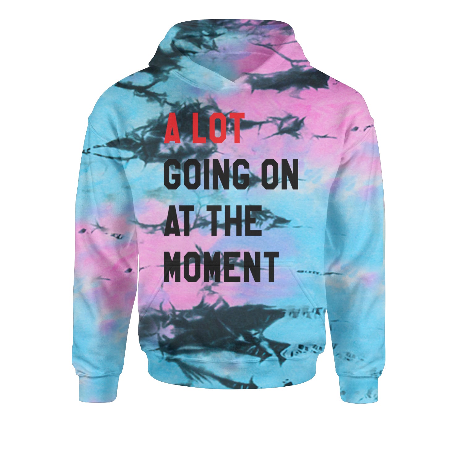 A Lot Going On At The Moment New TTPD Poet Department Youth-Sized Hoodie Tie-Dye Pacific