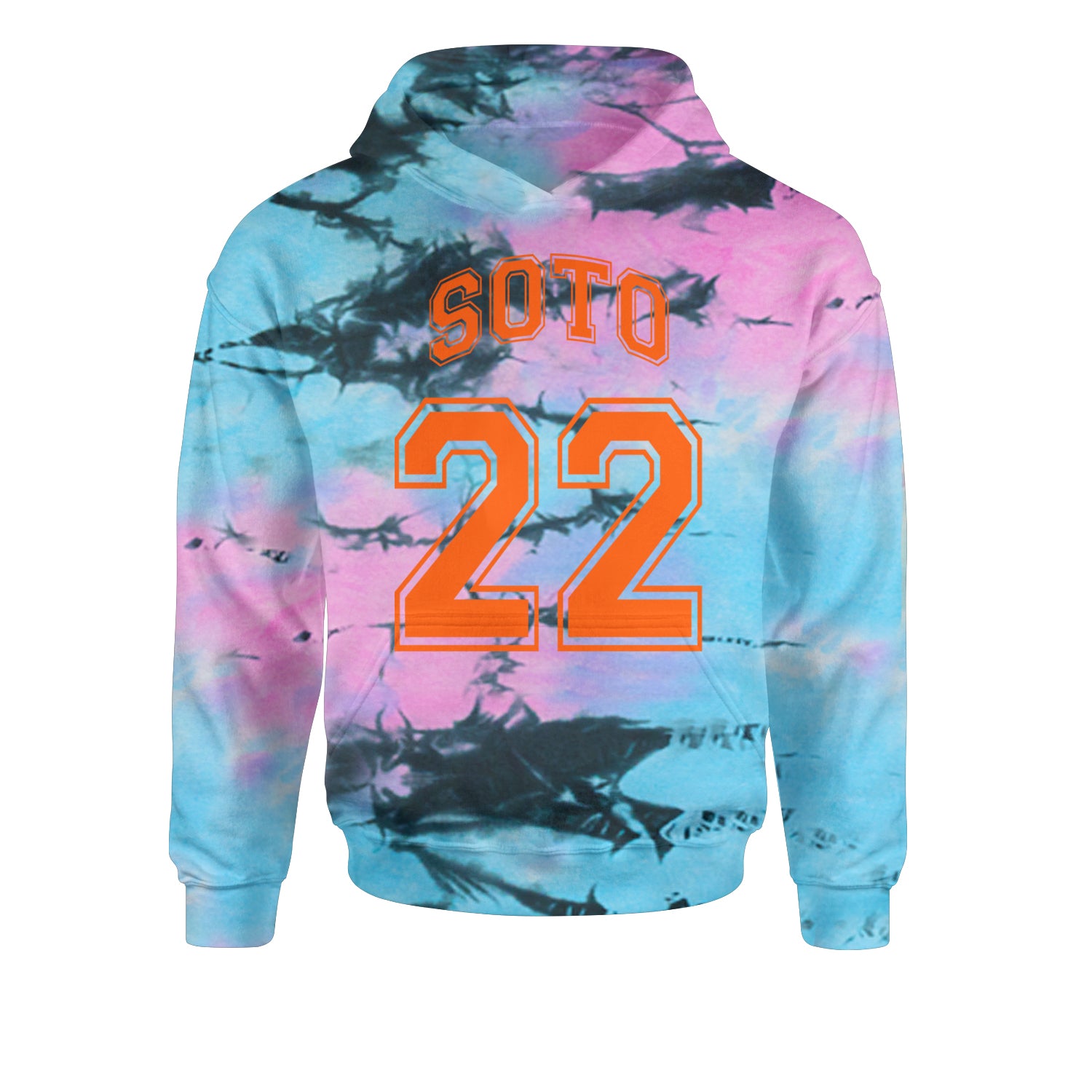 Soto Number 22Youth-Sized Hoodie Tie-Dye Pacific