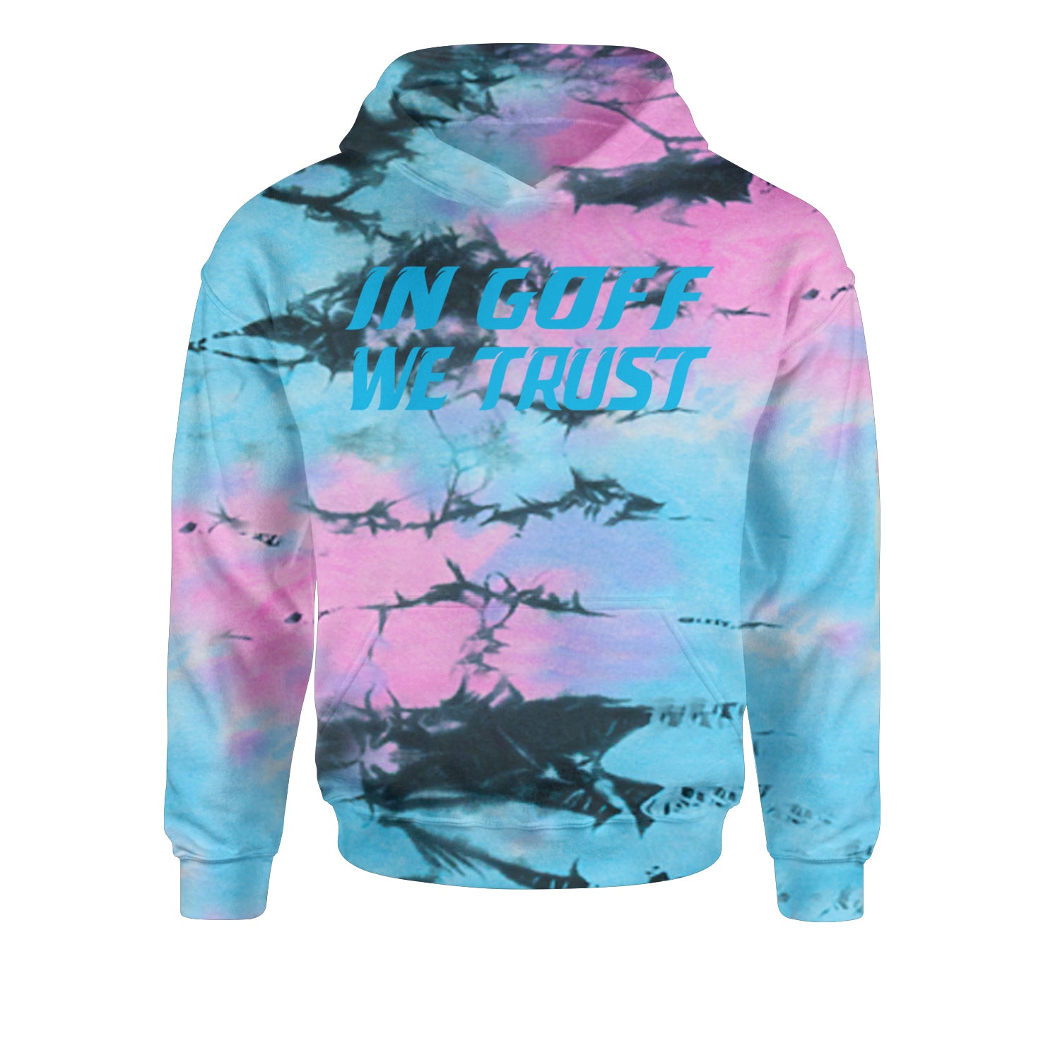 In Goff We Trust DetroitYouth-Sized Hoodie Tie-Dye Pacific