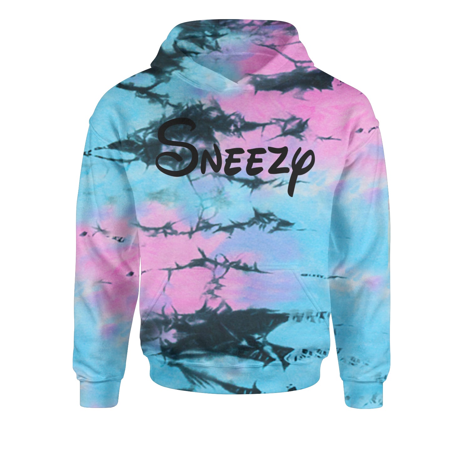 Sneezy - 7 Dwarfs Costume Youth-Sized Hoodie Tie-Dye Pacific