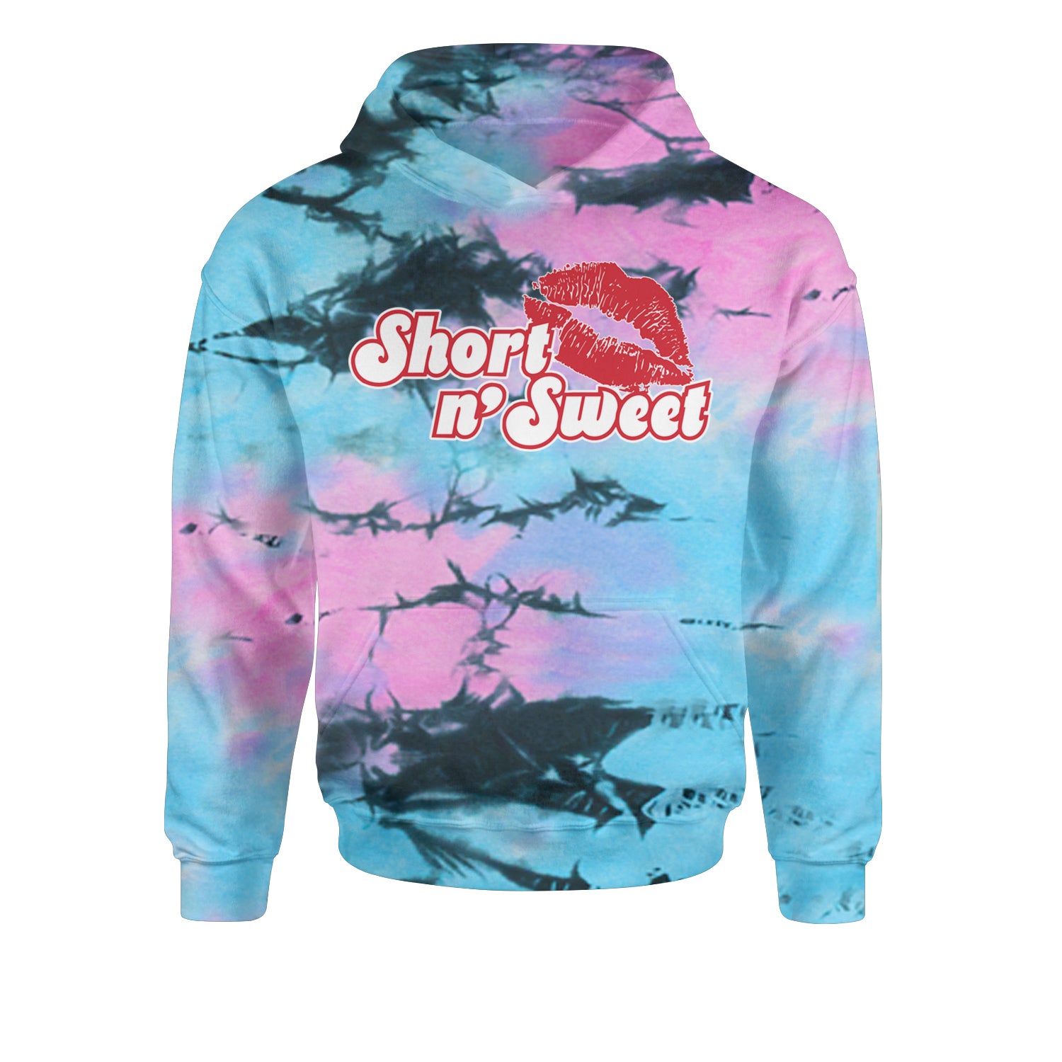 Short N' Sweet Red LipsYouth-Sized Hoodie Tie-Dye Pacific