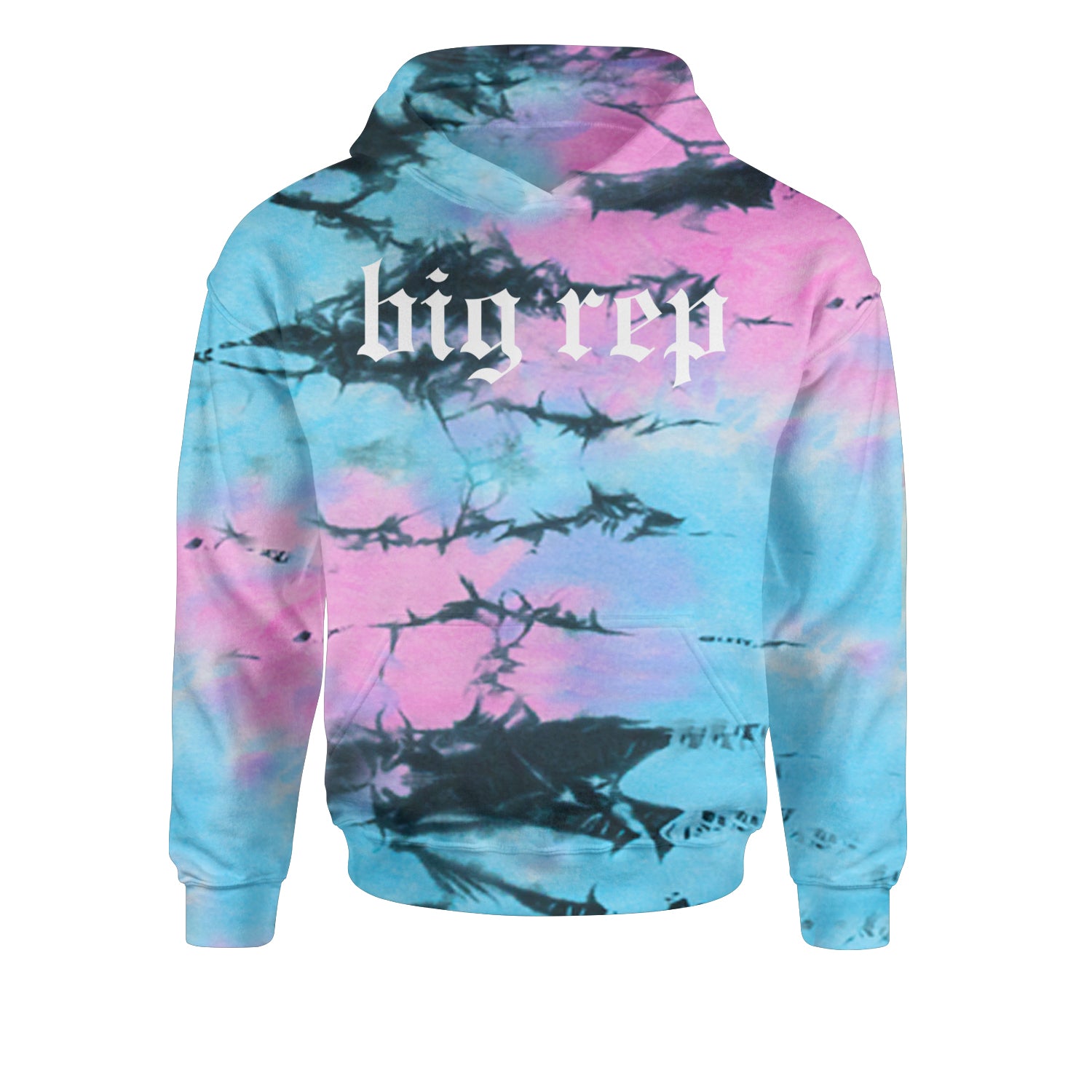 Big Rep Reputation Music Lover Gift Fan Favorite Youth-Sized Hoodie Tie-Dye Pacific