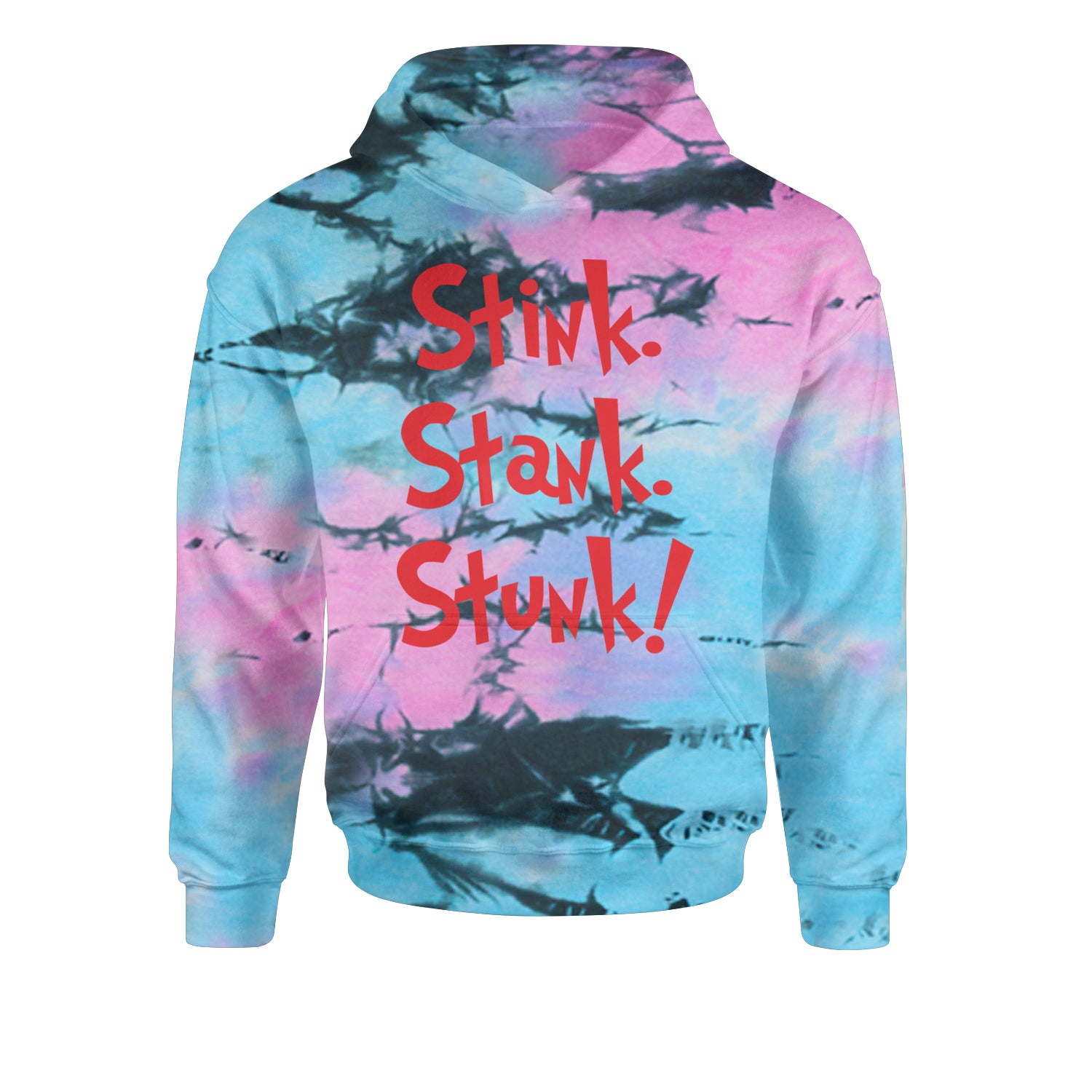 Stink Stank Stunk Gr-nchYouth-Sized Hoodie Tie-Dye Pacific