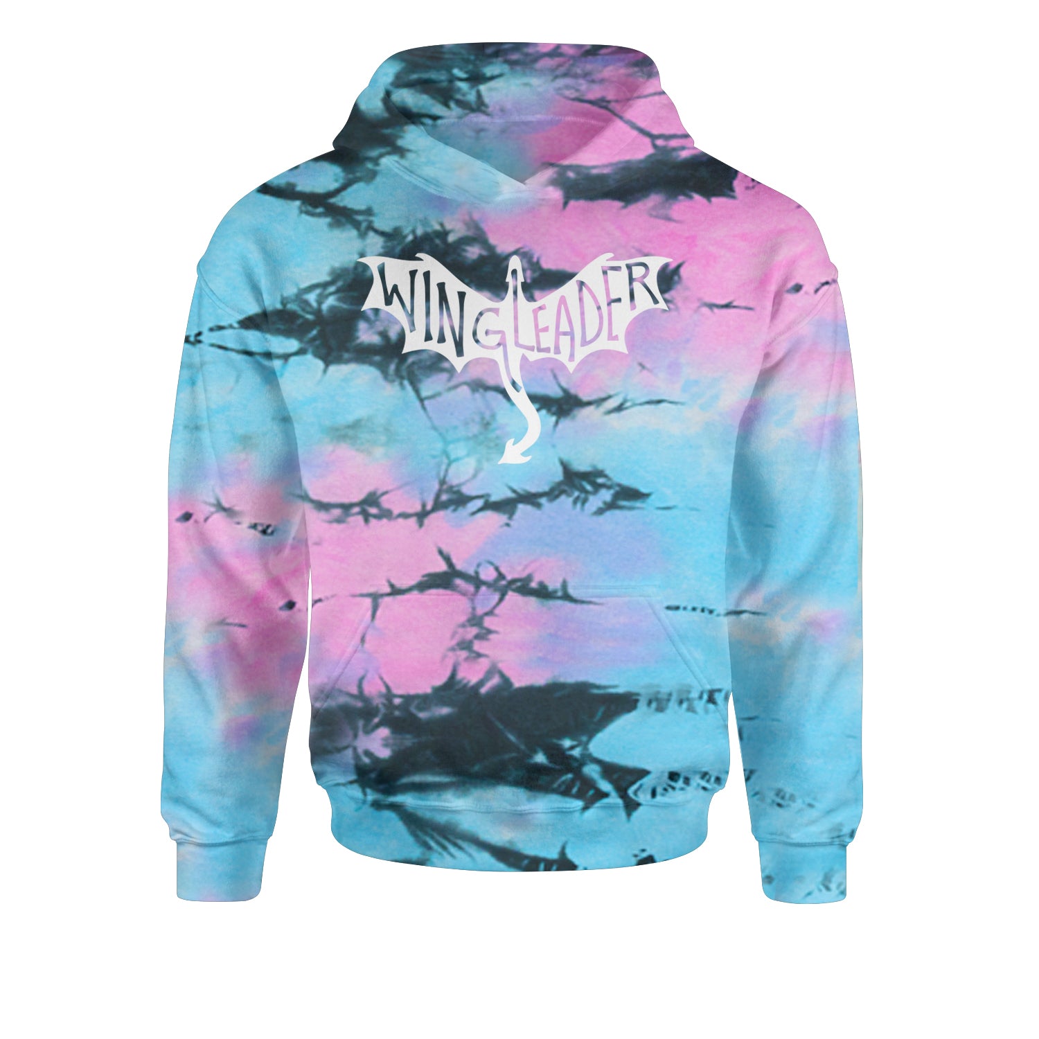 Wingleader Basgiath War College Youth-Sized Hoodie Tie-Dye Pacific