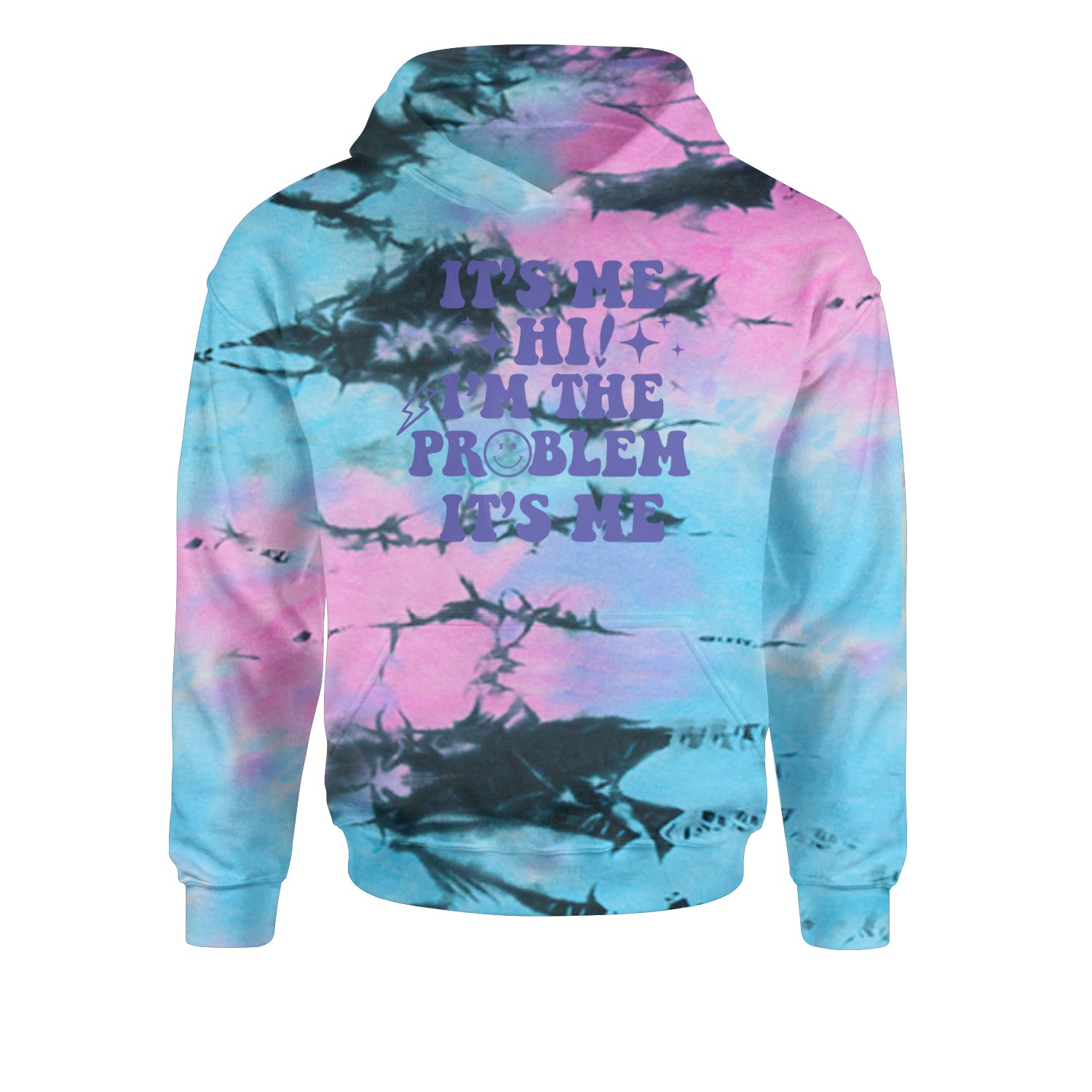 It's Me Hi I'm The Problem Youth-Sized Hoodie Tie-Dye Pacific