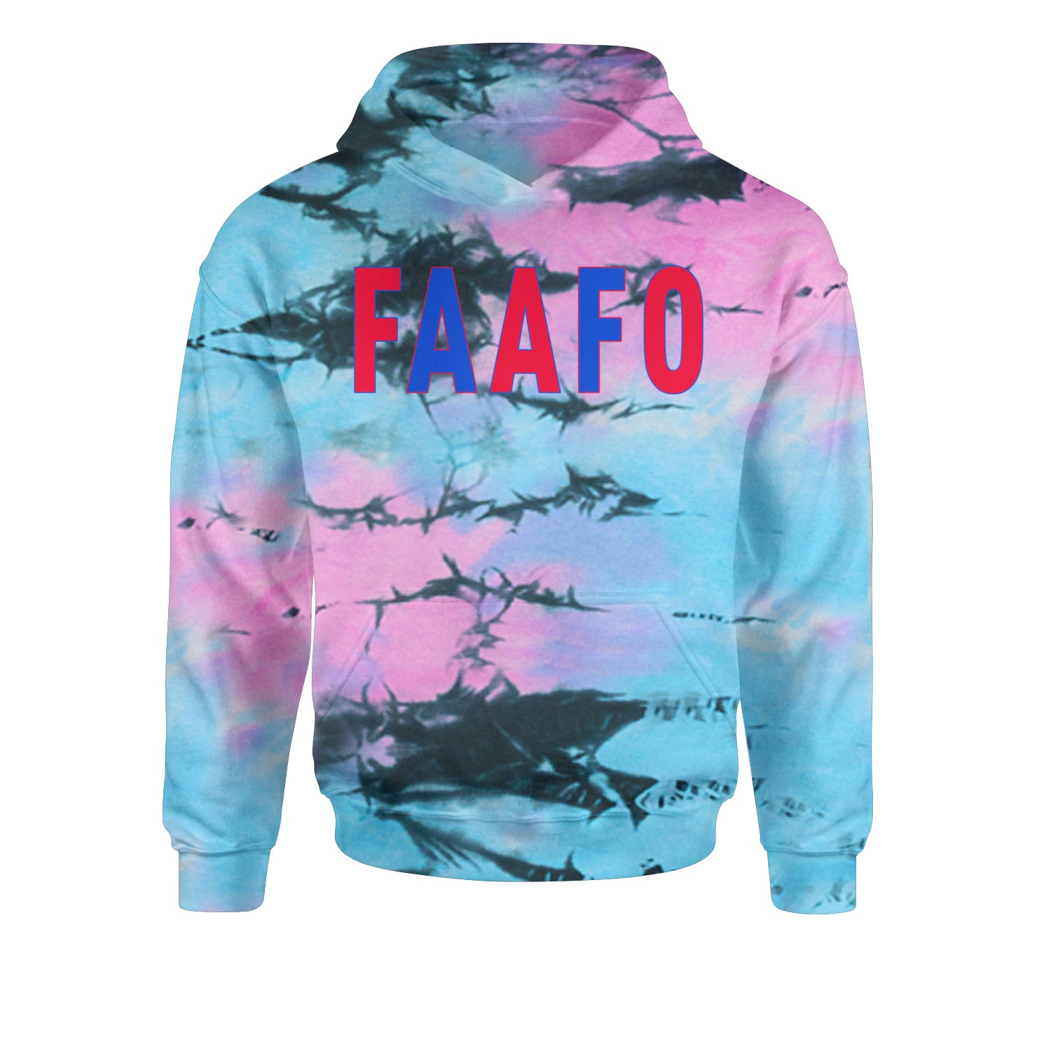 FAAFO Olympic Team USA Shirt Youth-Sized Hoodie Tie-Dye Pacific