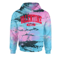 Valentines VibesYouth-Sized Hoodie Tie-Dye Pacific