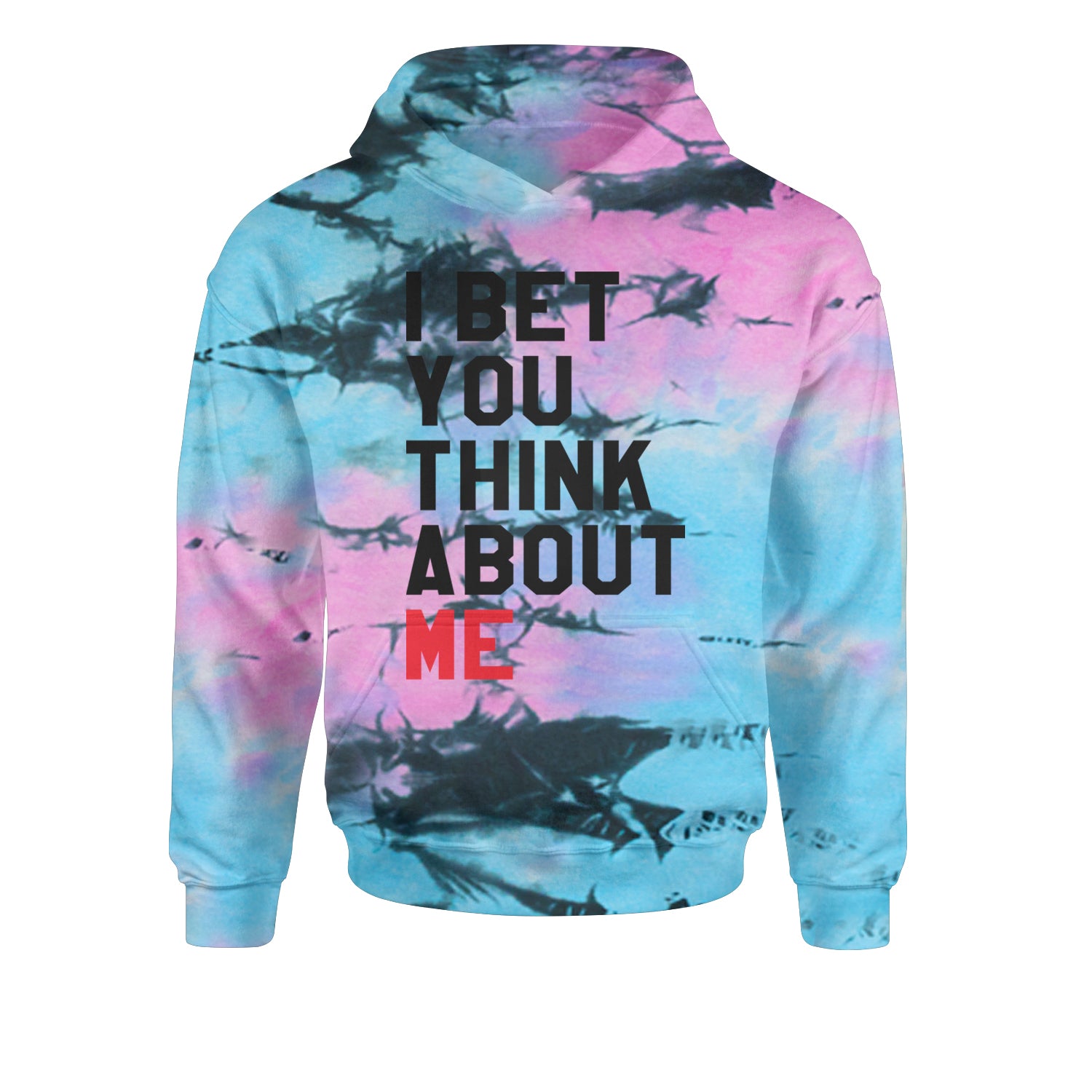 I Bet You Think About Me New TTPD Era Youth-Sized Hoodie Tie-Dye Pacific