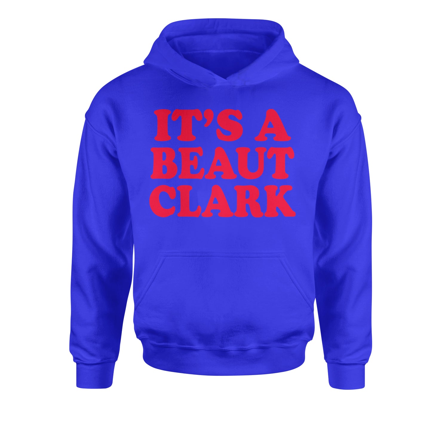 It's a Beaut Clark Festive ChristmasYouth-Sized Hoodie Royal Blue