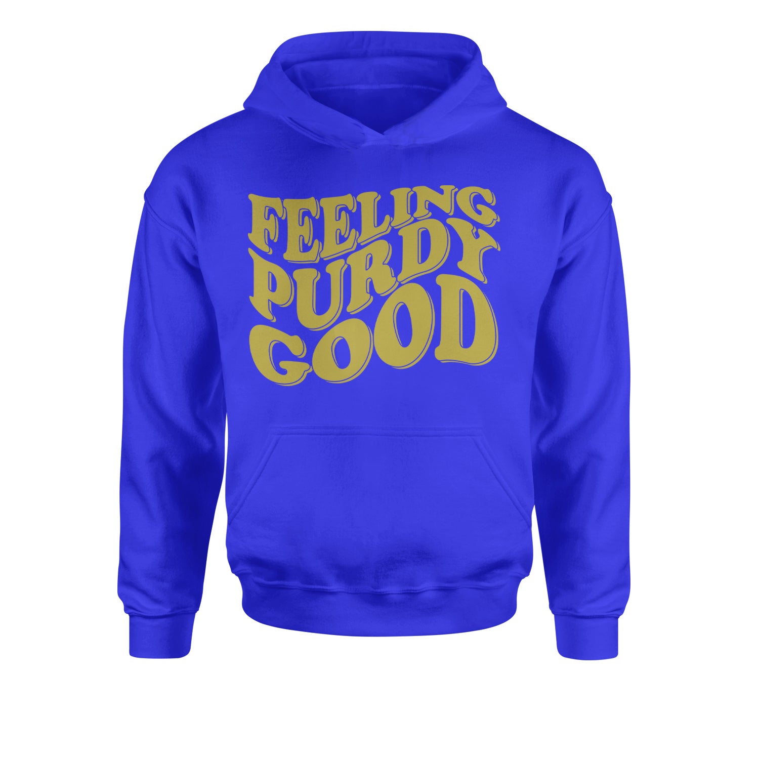 Feeling Purdy Good San Francisco Youth-Sized Hoodie Royal Blue