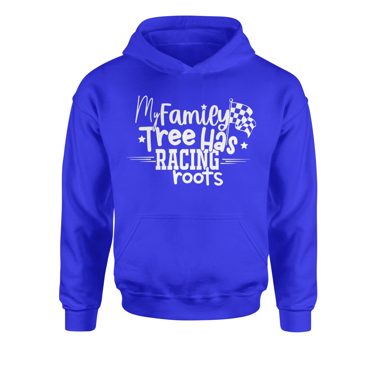 My Family Tree Has Racing Roots Youth-Sized Hoodie Royal Blue