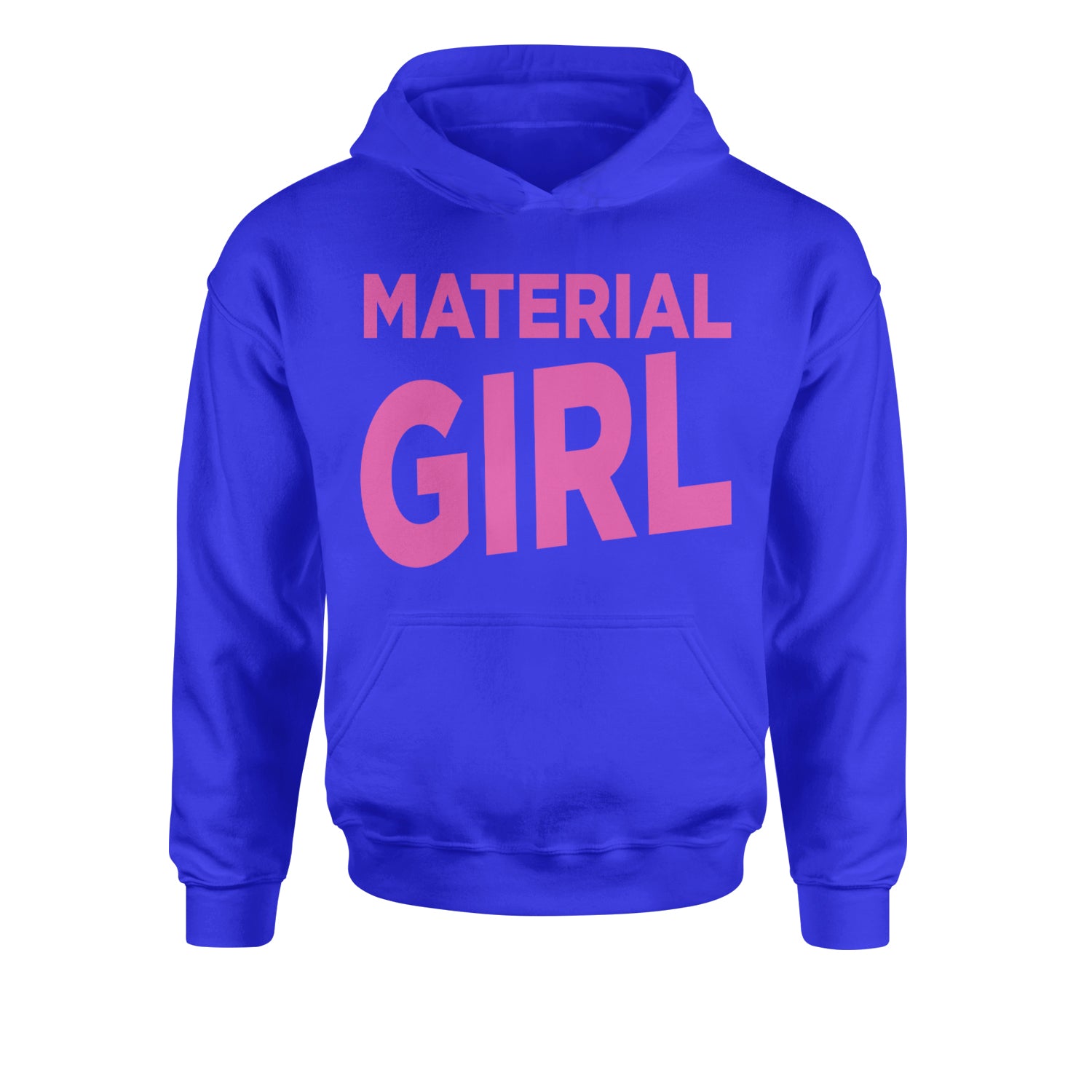 Material Girl 80's Retro Celebration Youth-Sized Hoodie Royal Blue