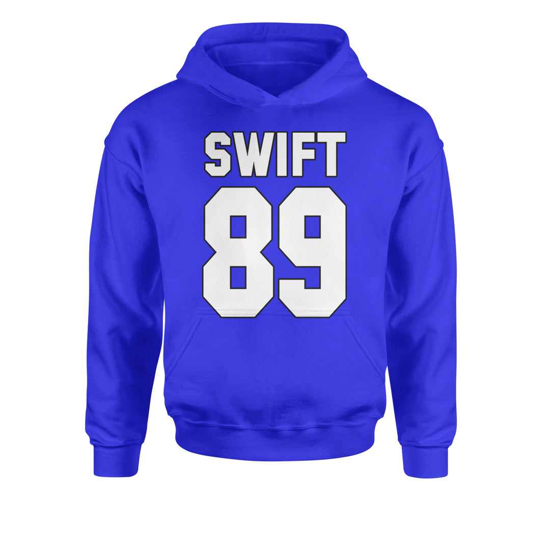 Swift 89 Birth Year Music Fan Era Poets Department Lover Youth-Sized Hoodie Royal Blue