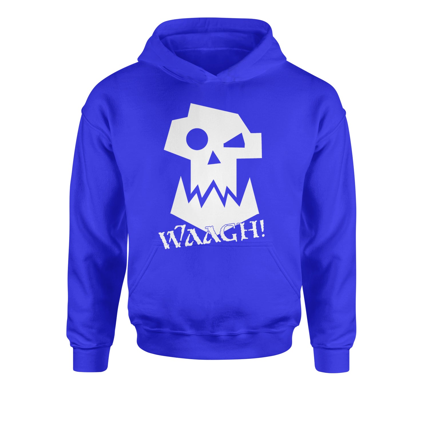 Ork Miniature Tabletop Wargaming Waagh Youth-Sized Hoodie Royal Blue