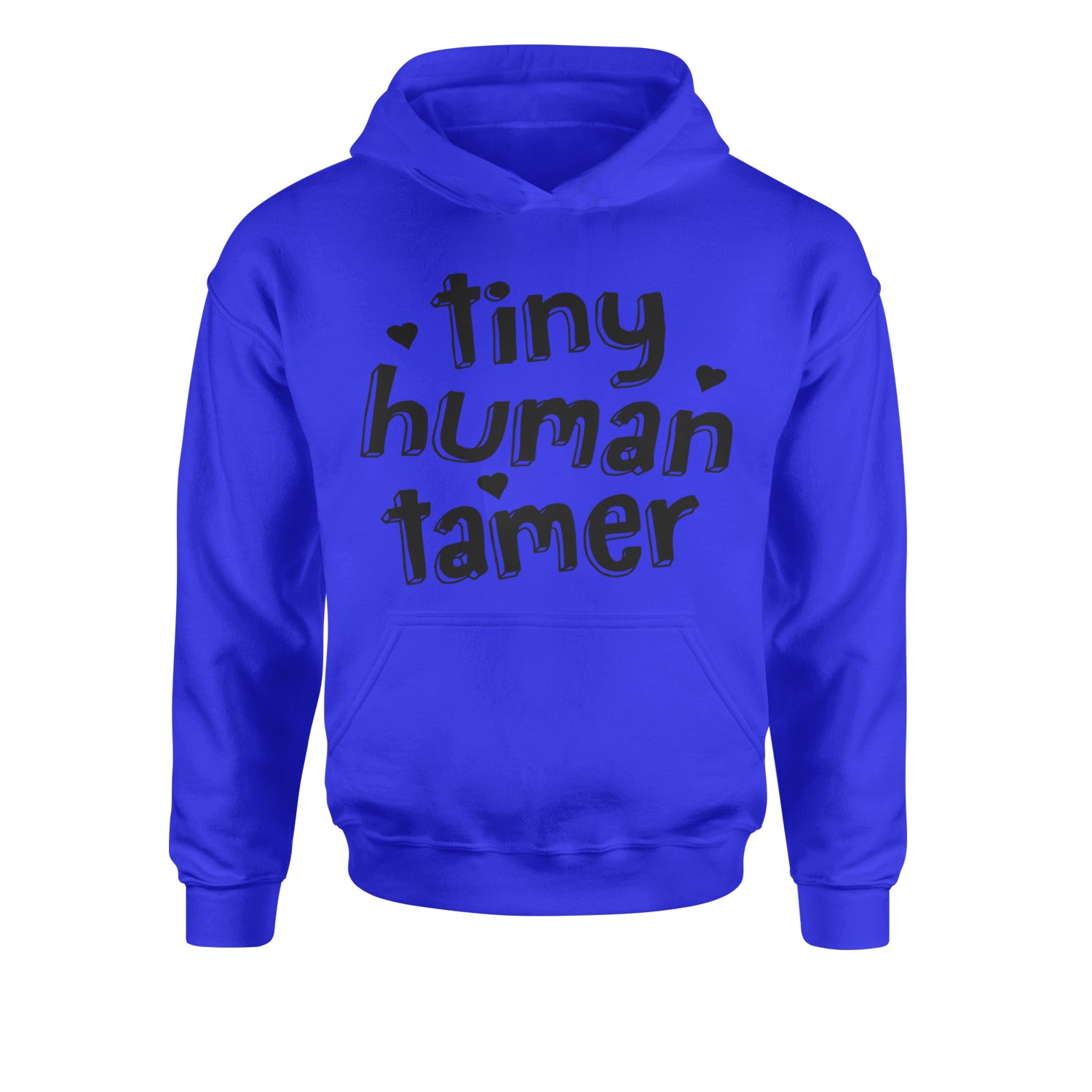 Tiny Human Tamer Teacher Youth-Sized Hoodie Royal Blue