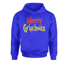 Merry Grinchmas Jolly Merry ChristmasYouth-Sized Hoodie Royal Blue