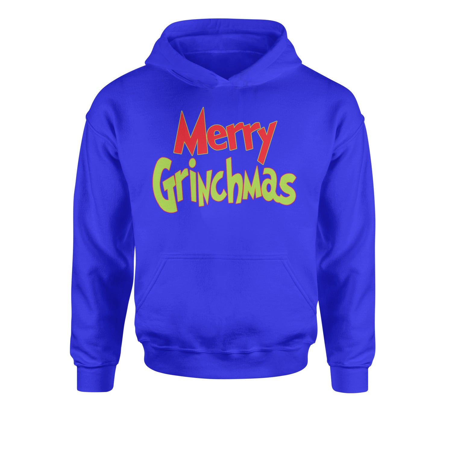 Merry Grinchmas Jolly Merry ChristmasYouth-Sized Hoodie Tie-Dye Blue Ocean