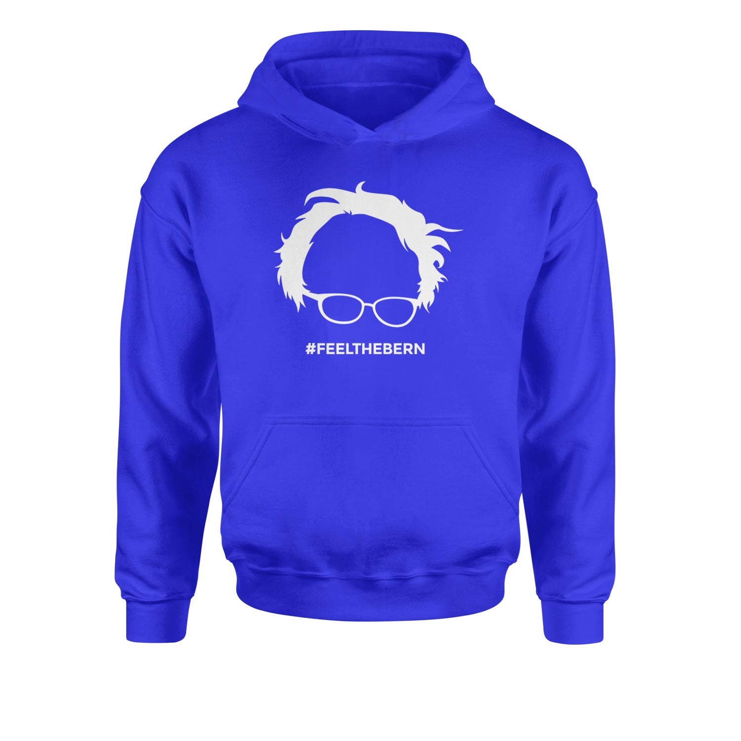 Feel The Bern - Bernie Sanders For President 2024 Youth-Sized Hoodie Royal Blue