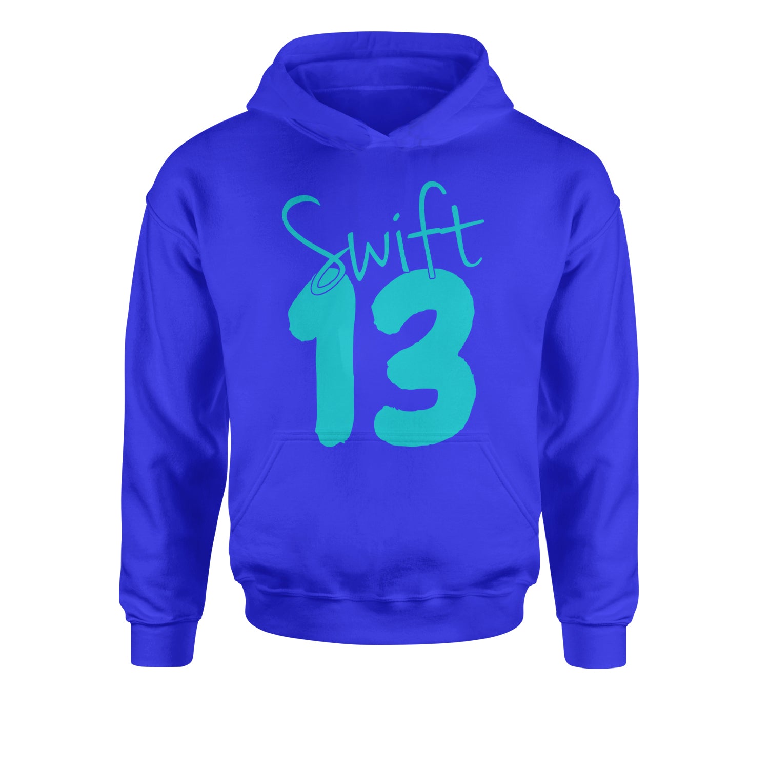 13 Swift 13 Lucky Number Era TTPD Youth-Sized Hoodie Royal Blue