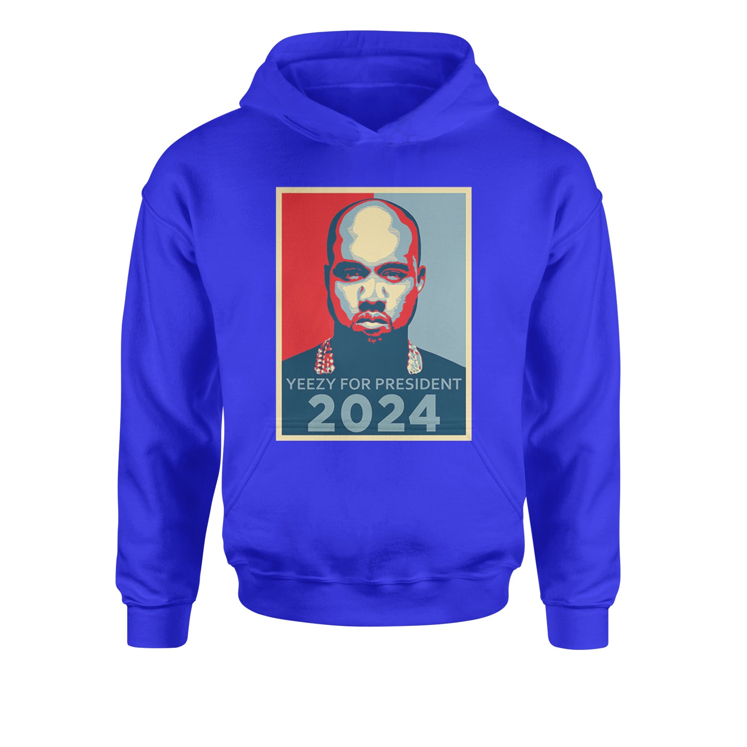 Yeezus For President Vote for Ye Youth-Sized Hoodie Royal Blue